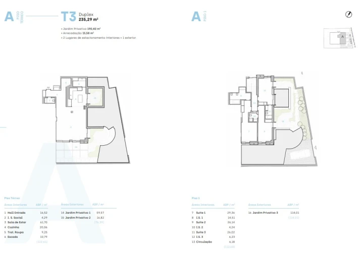 Apartamento T3 para Venda em Cascais e Estoril Planta 1