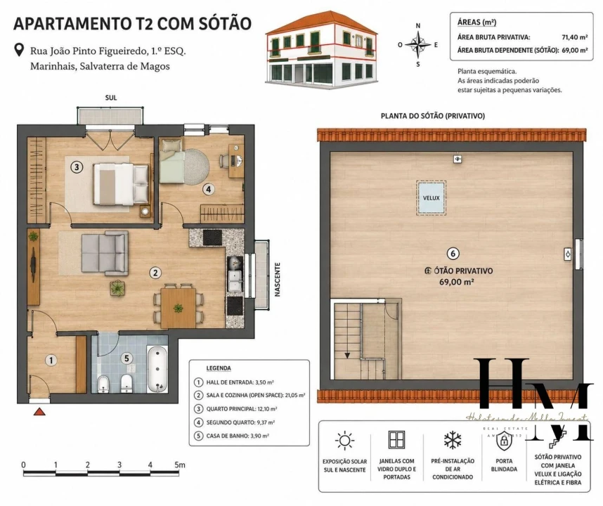 Apartamento T2 para Venda em Marinhais Foto 21
