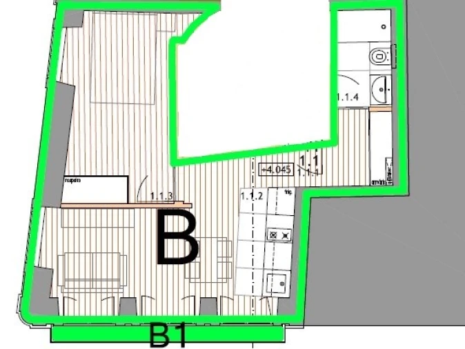 Apartamento T1 para Venda em Santa Maria Maior e Monserrate e Meadela Planta 1