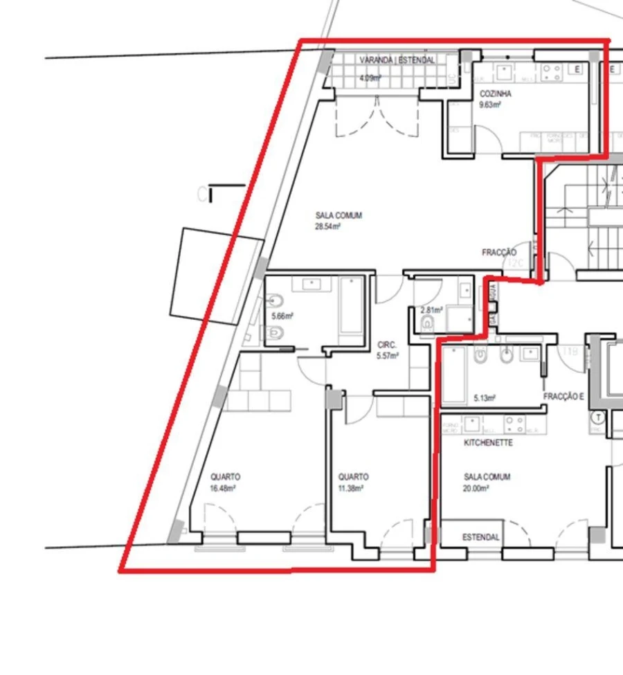 Apartamento T2 para Arrendamento em Santo António Foto 23