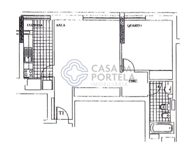 Apartamento T1 para Venda em Santa Clara Planta 1