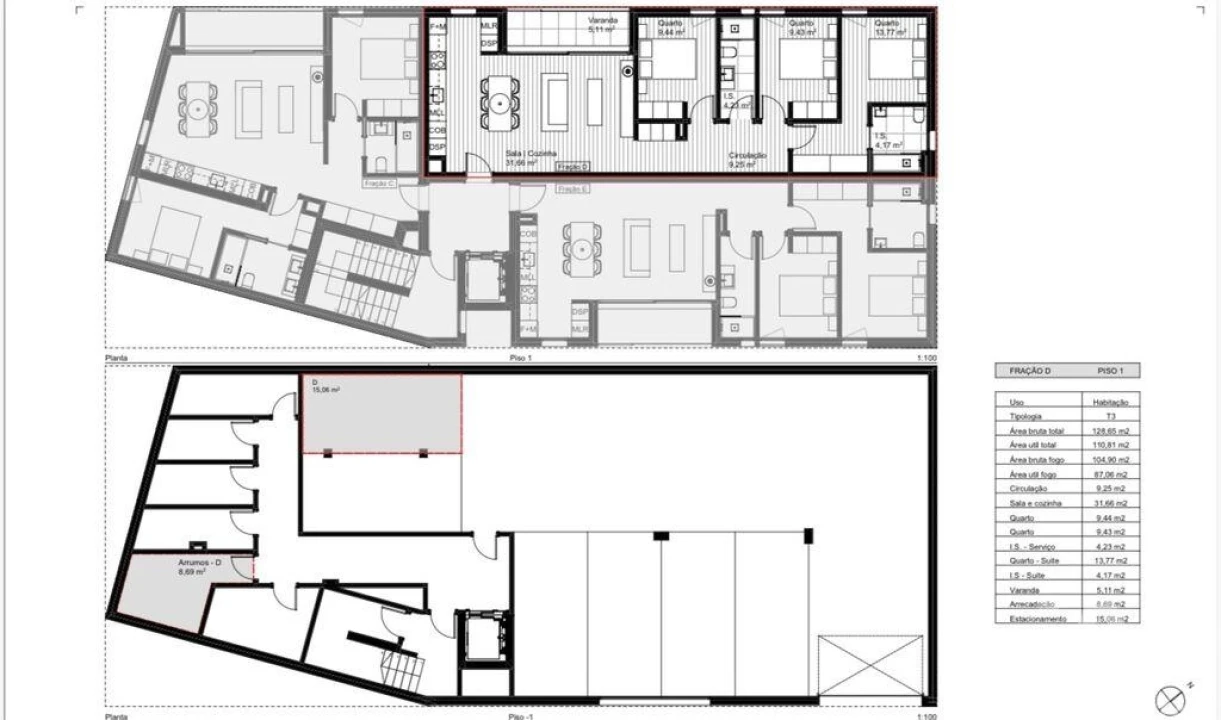 Apartamento T3 para Venda em Estômbar e Parchal Foto 26