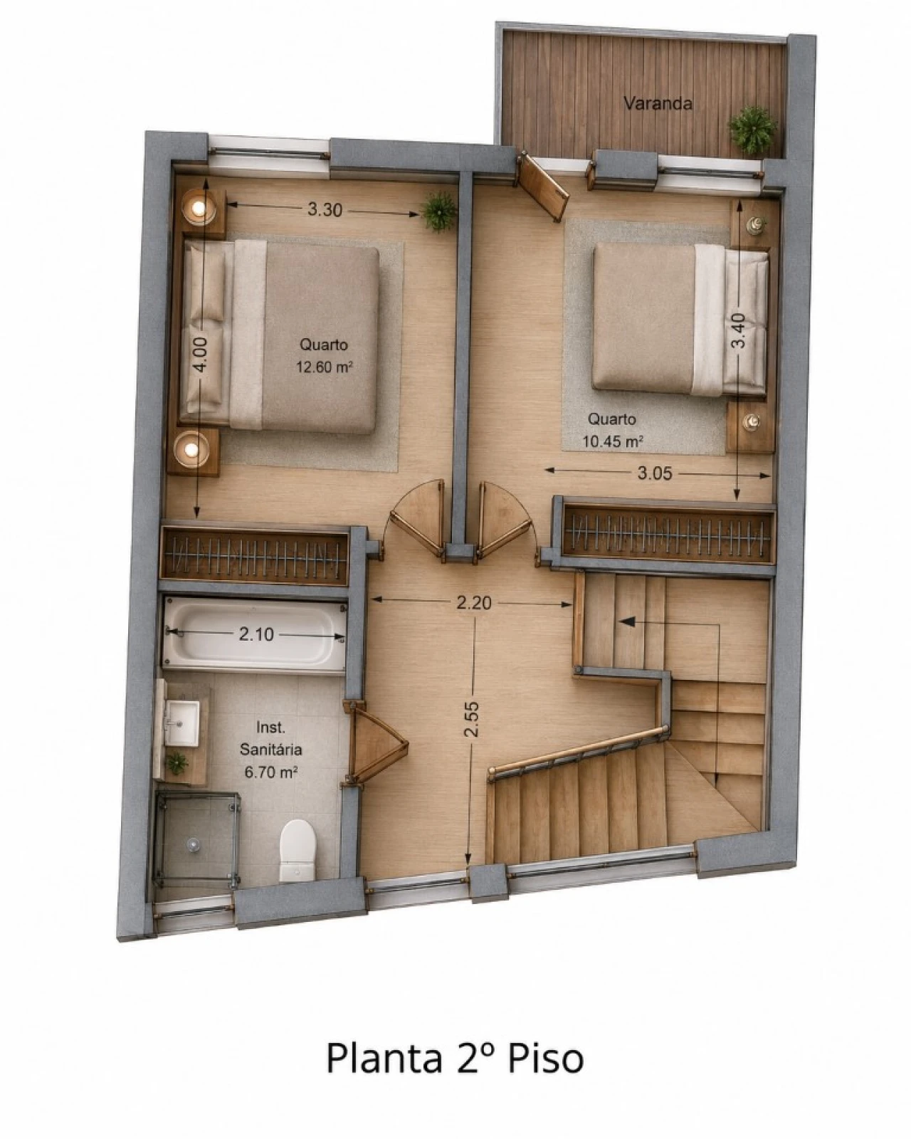 Moradia T2 para Venda em Real, Ataíde e Oliveira Planta 2