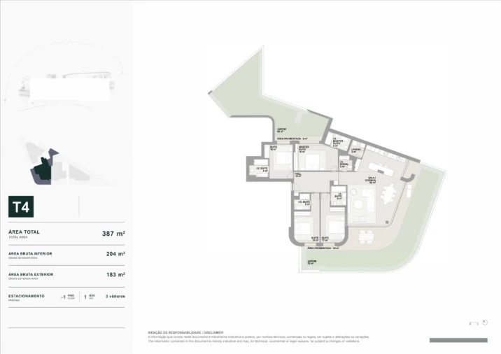 Apartamento T4 para Venda em Aldoar, Foz do Douro e Nevogilde Planta 1