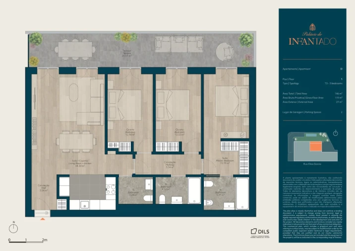 Apartamento T3 para Venda em Mina de Água Planta 1