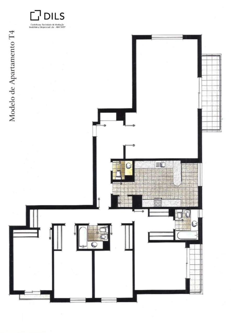 Apartamento T4 para Venda em Lumiar Planta 1