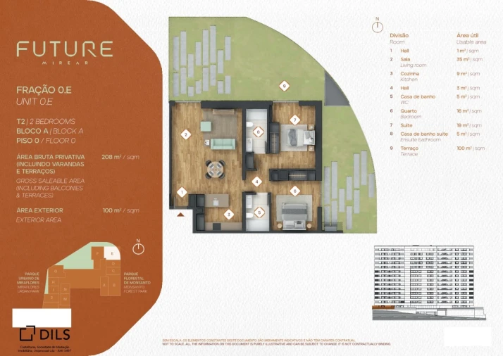 Apartamento T2 para Venda em Algés, Linda-A-Velha e Cruz Quebrada-Dafundo Planta 1