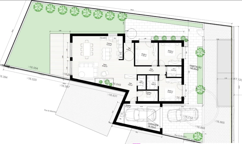 Moradia T3 para Venda em Aradas Planta 1
