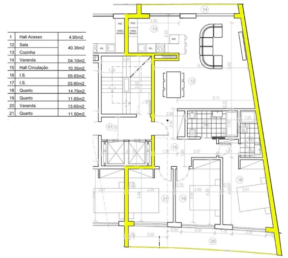 Apartamento T3 para Venda em Corroios Planta 1