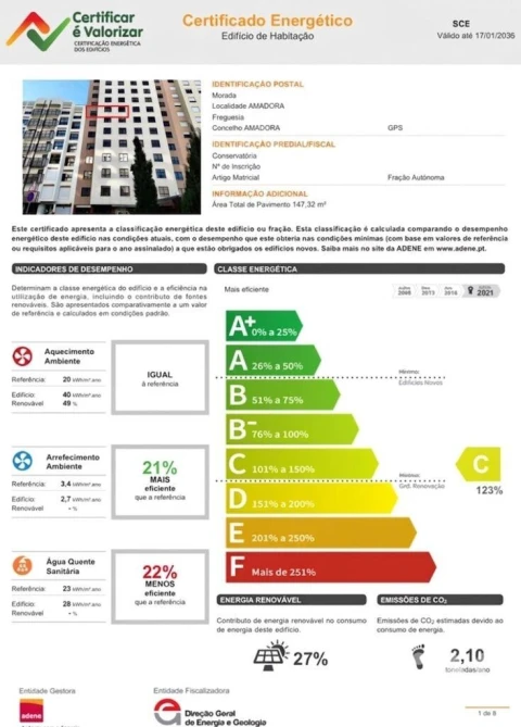 Apartamento T4 para Venda em Águas Livres