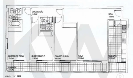 Apartamento T3 para Arrendamento em São Martinho