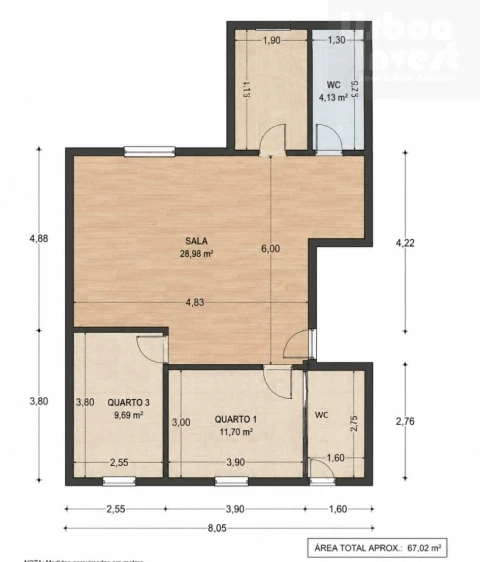 Apartamento T3 para Venda em São Vicente
