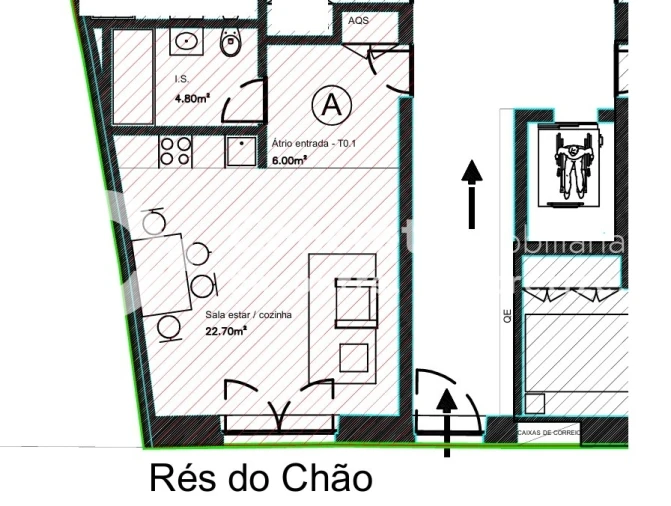 Apartamento T0 para Venda em Braga (Maximinos, Sé e Cividade) Planta 1