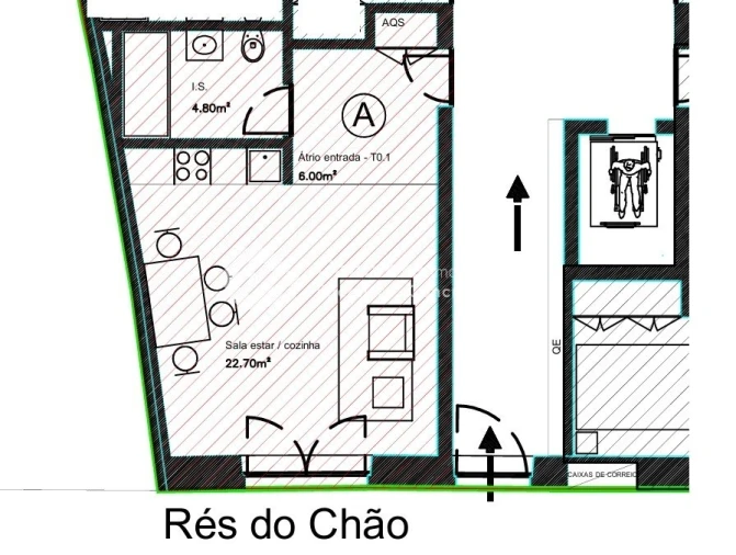 Apartamento T0 para Venda em Braga (Maximinos, Sé e Cividade) Planta 1