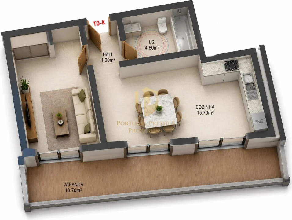Apartamento T1 para Venda em Altura Foto 1