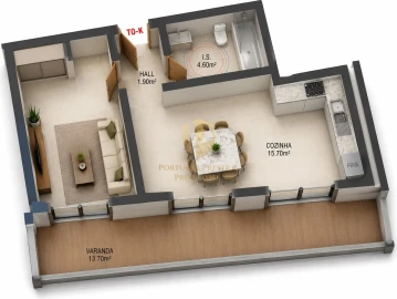 Apartamento T1 para Venda em Altura
