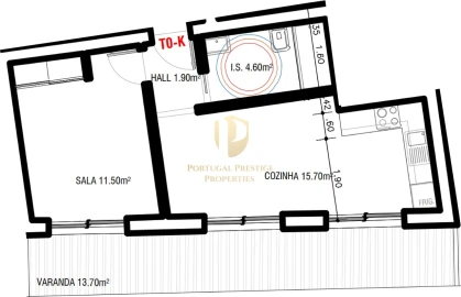 Apartamento T1 para Venda em Altura