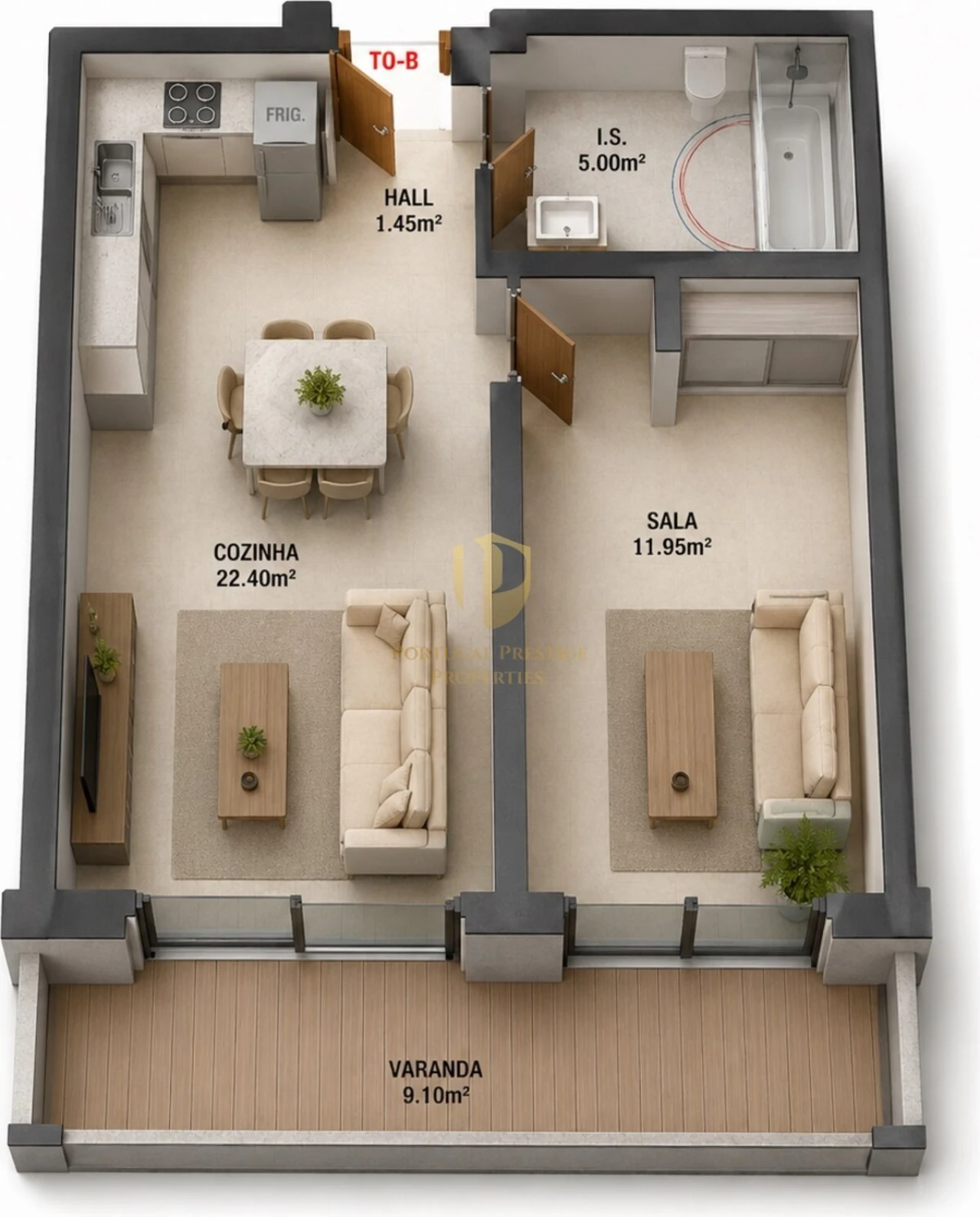 Apartamento T0 para Venda em Altura Foto 4