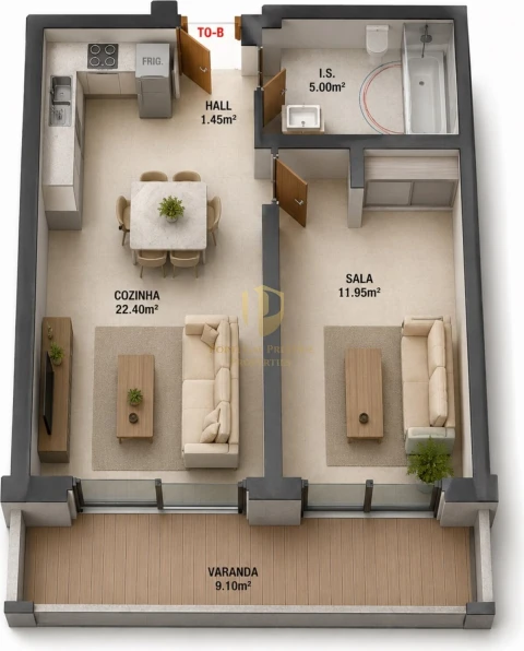 Apartamento T0 para Venda em Altura