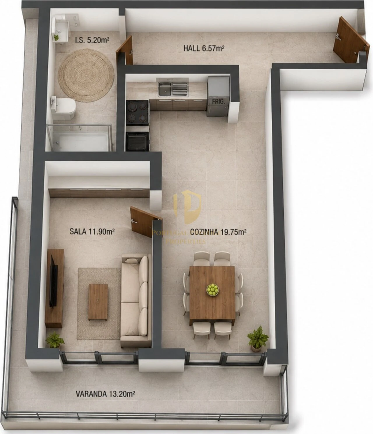 Apartamento T0 para Venda em Altura Foto 5