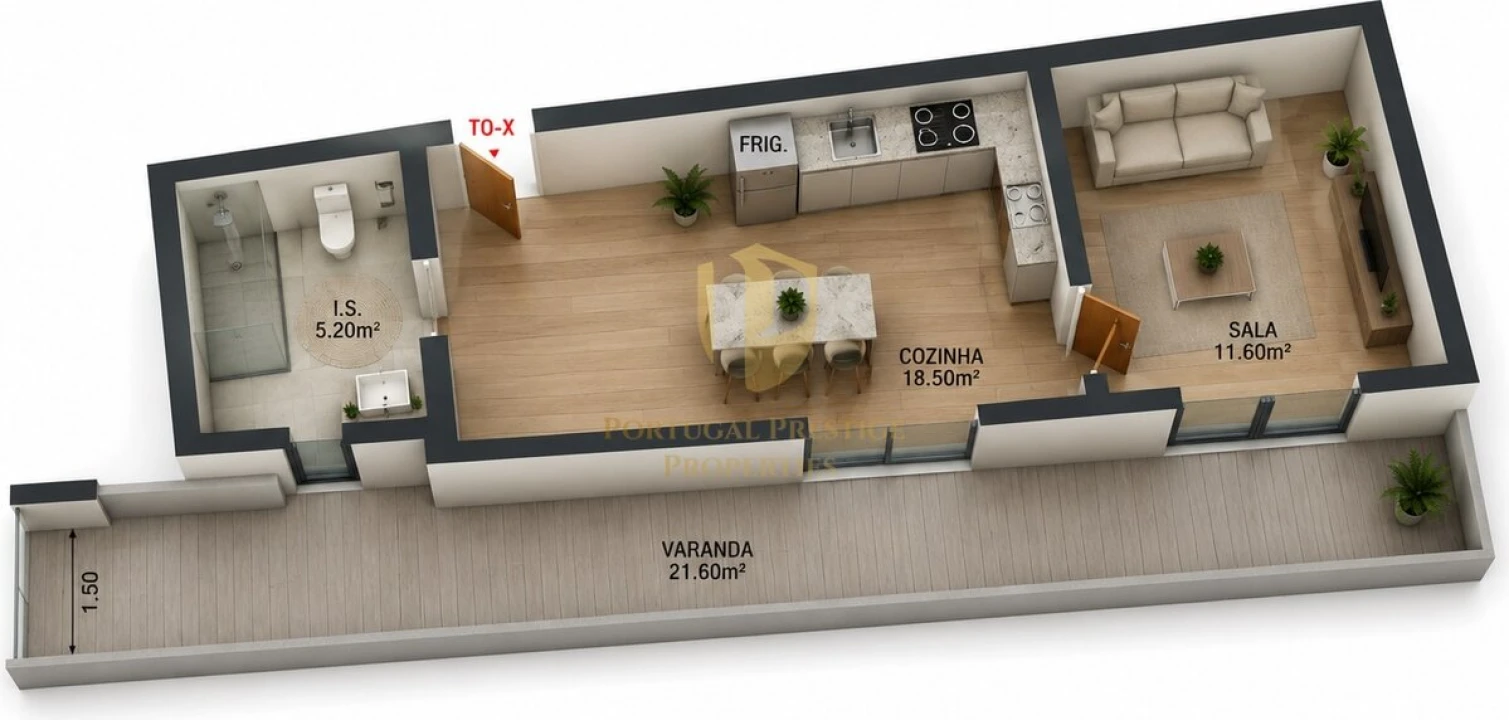 Apartamento T0 para Venda em Altura Foto 5