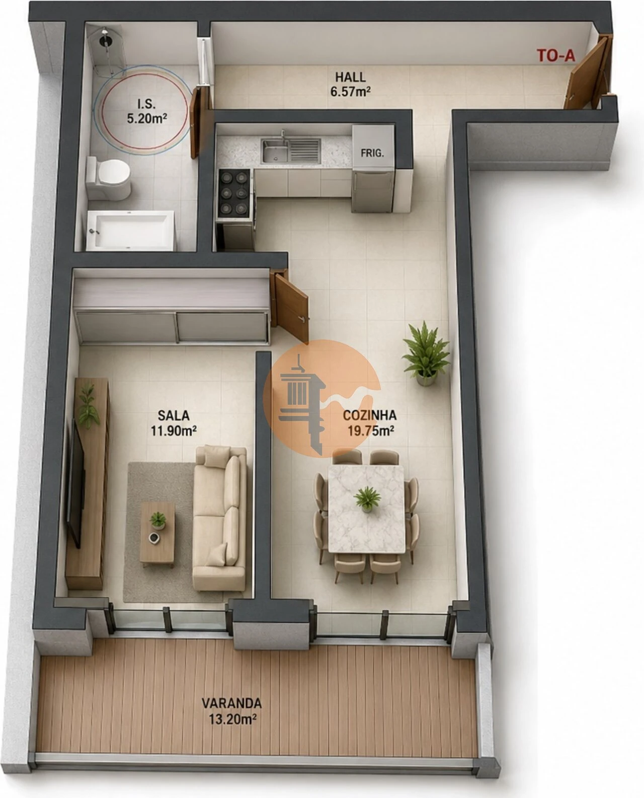 Apartamento T0 para Venda em Altura Foto 4