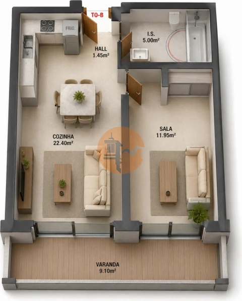 Apartamento T0 para Venda em Altura