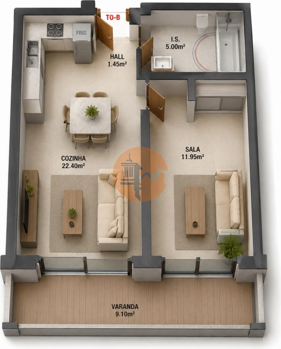 Apartamento T0 para Venda em Altura Foto 4