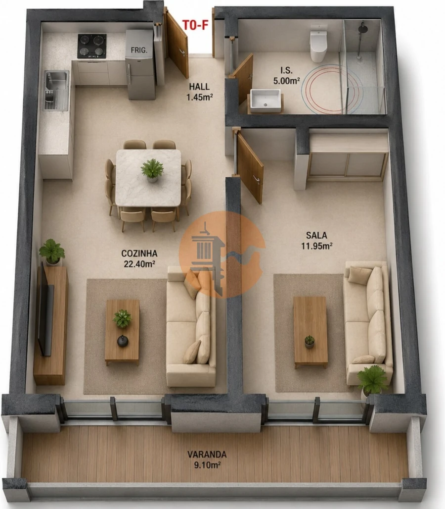 Apartamento T0 para Venda em Altura Foto 4
