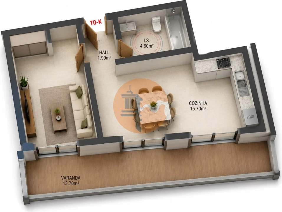 Apartamento T1 para Venda em Altura Foto 1