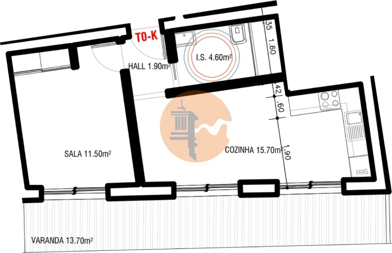 Apartamento T1 para Venda em Altura Foto 5