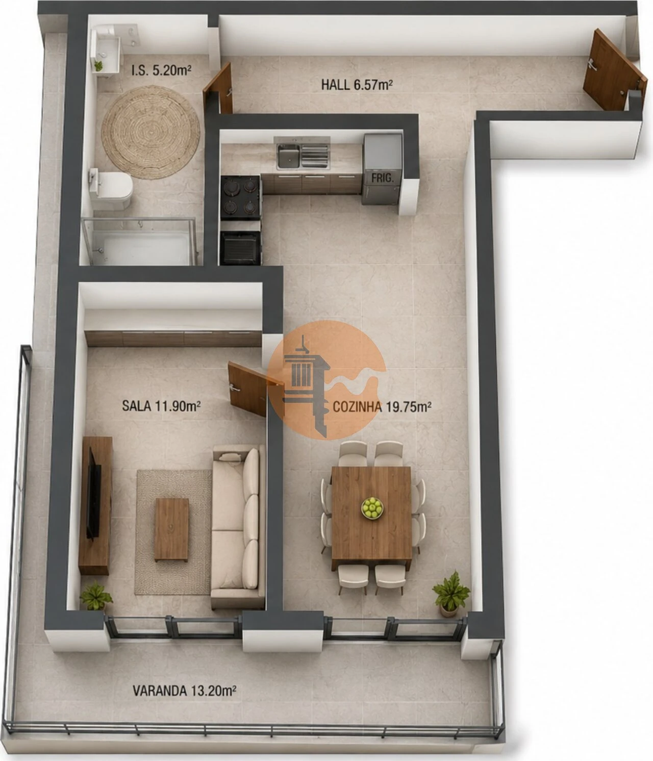 Apartamento T0 para Venda em Altura Foto 5