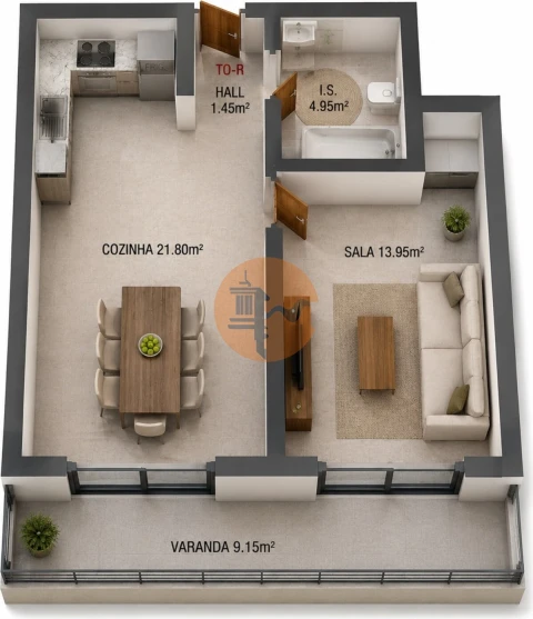 Apartamento T0 para Venda em Altura