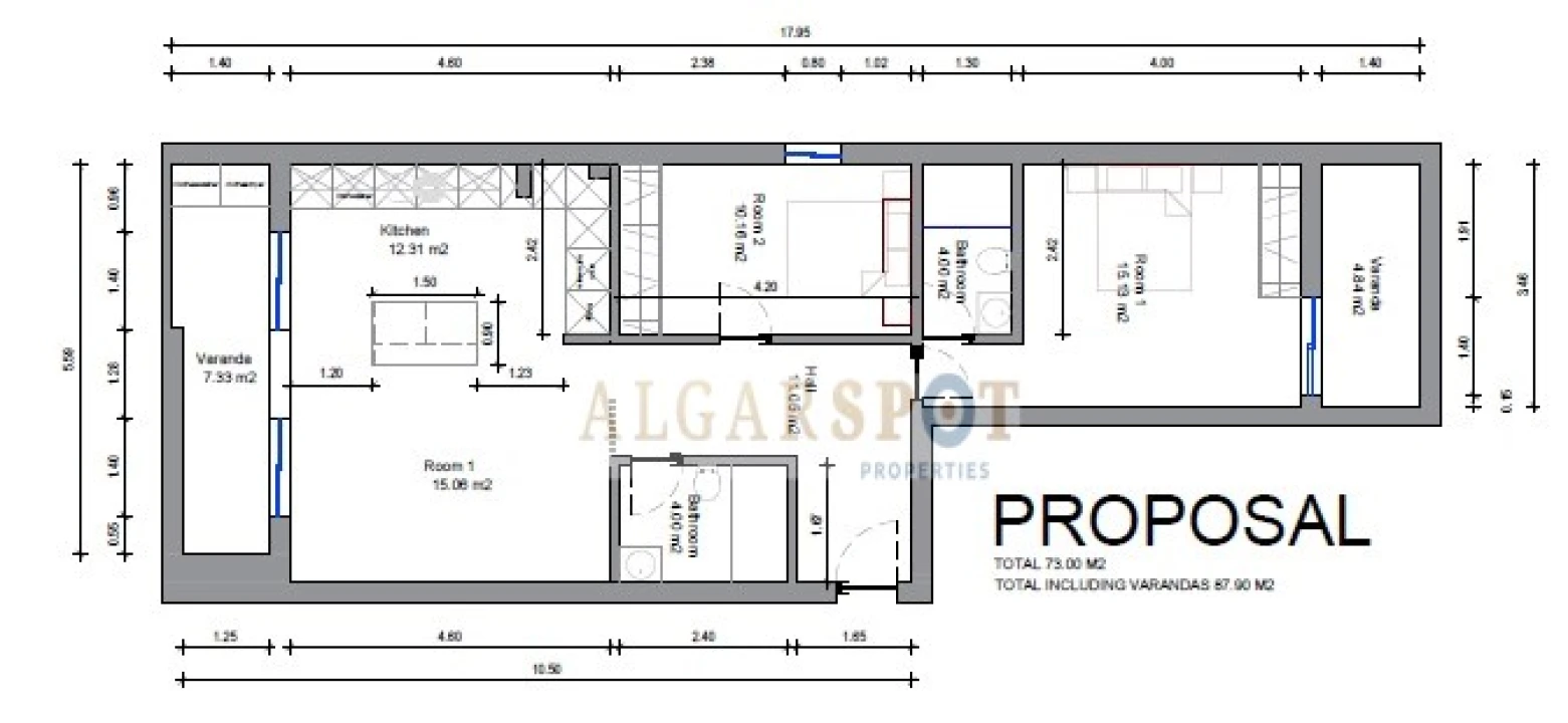 Apartamento T2 para Venda em Quarteira Foto 14