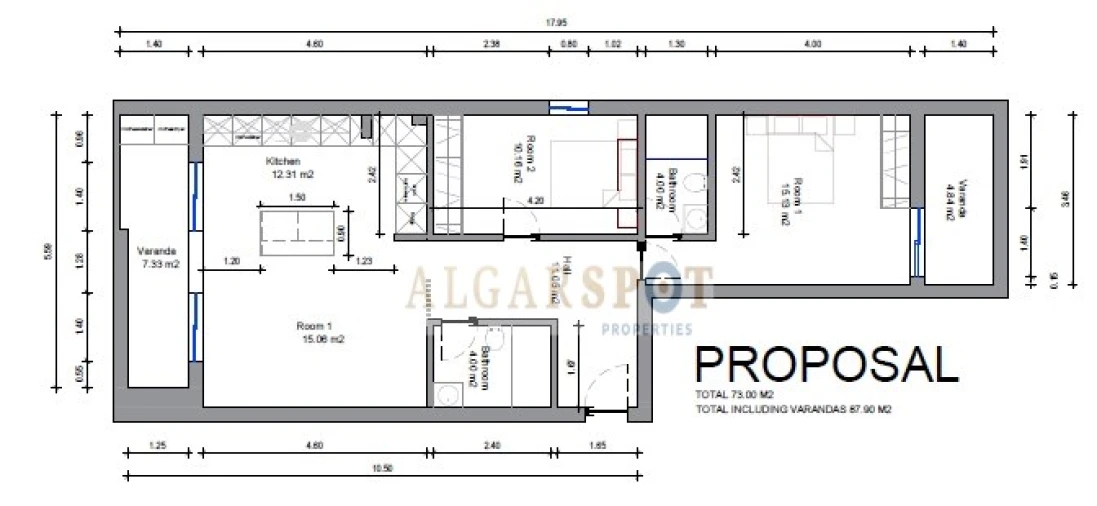 Apartamento T2 para Venda em Quarteira Foto 14