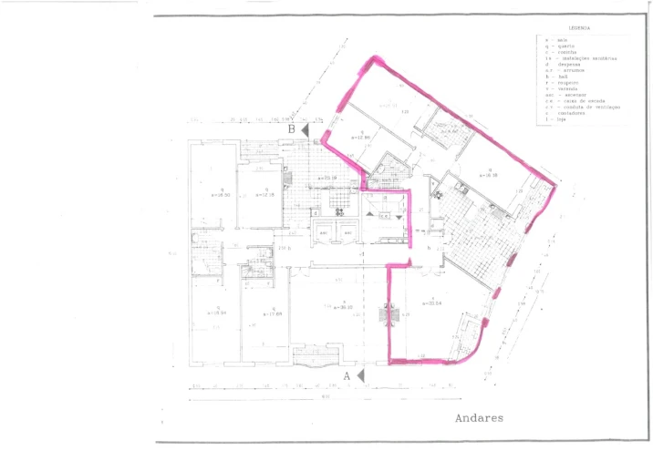 Apartamento T3 para Venda em Castelo Branco Planta 1