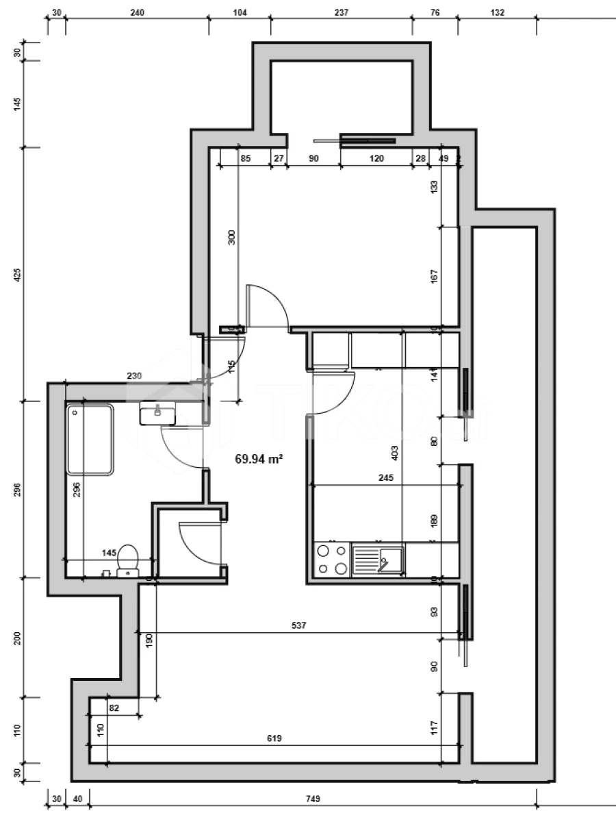 Apartamento T1 para Venda em Marvila, Ribeira Santarém, São Salvador, São Nicolau Planta 1
