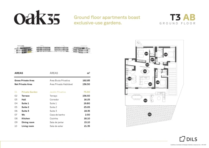 Apartamento T3 para Venda em Quarteira Planta 2