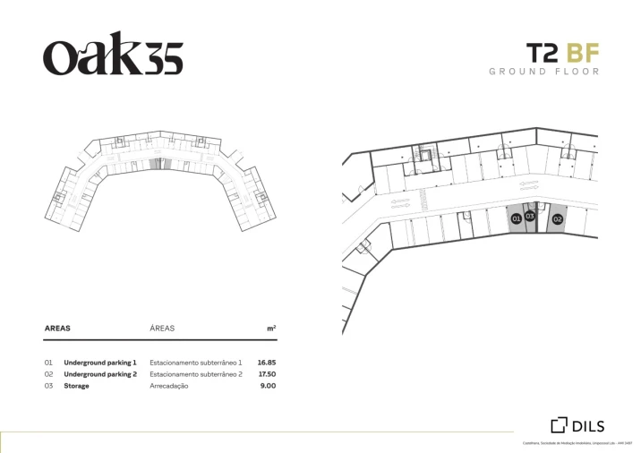 Apartamento T2 para Venda em Quarteira Planta 1