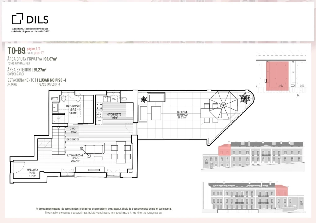 Apartamento T2 para Venda em Campolide Planta 2