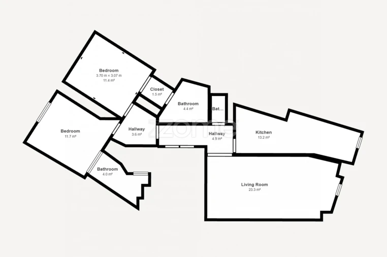 Apartamento T2 para Venda em Cedofeita, Santo Ildefonso, Sé, Miragaia, São Nicolau e Vitória Planta 1