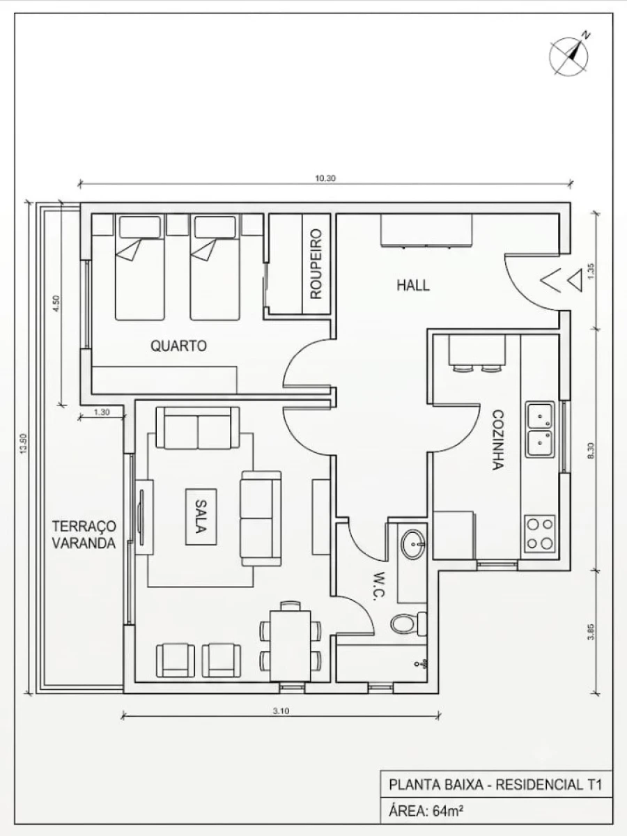 Apartamento T1 para Venda em Conceição e Cabanas de Tavira Foto 15
