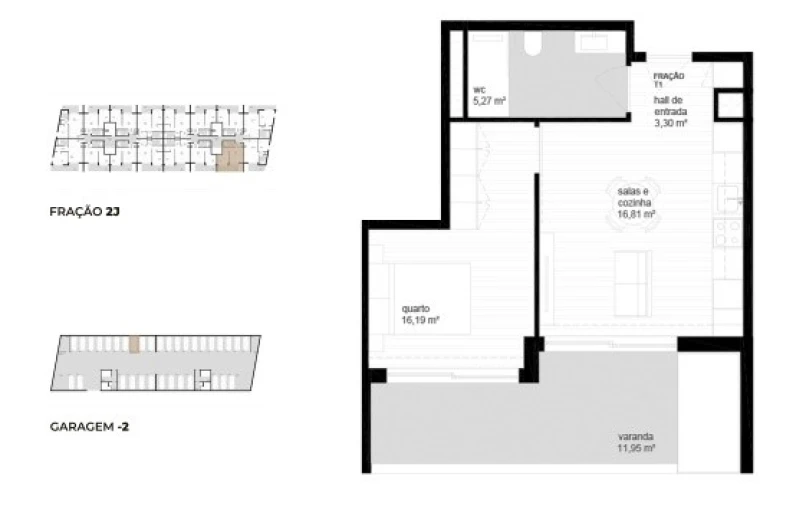 Apartamento T1 para Venda em Vila Nova de Cerveira e Lovelhe Planta 1