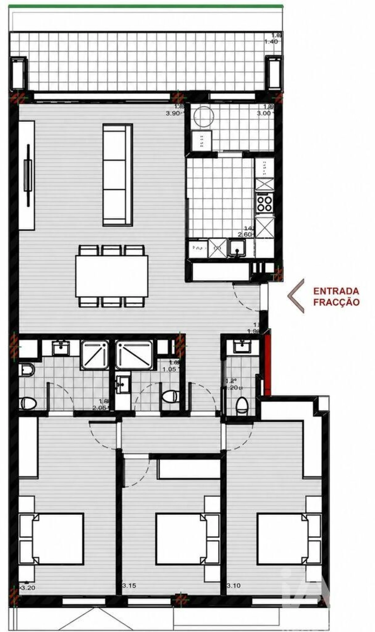 Apartamento T3 para Venda em Santa Marinha e São Pedro da Afurada Foto 25