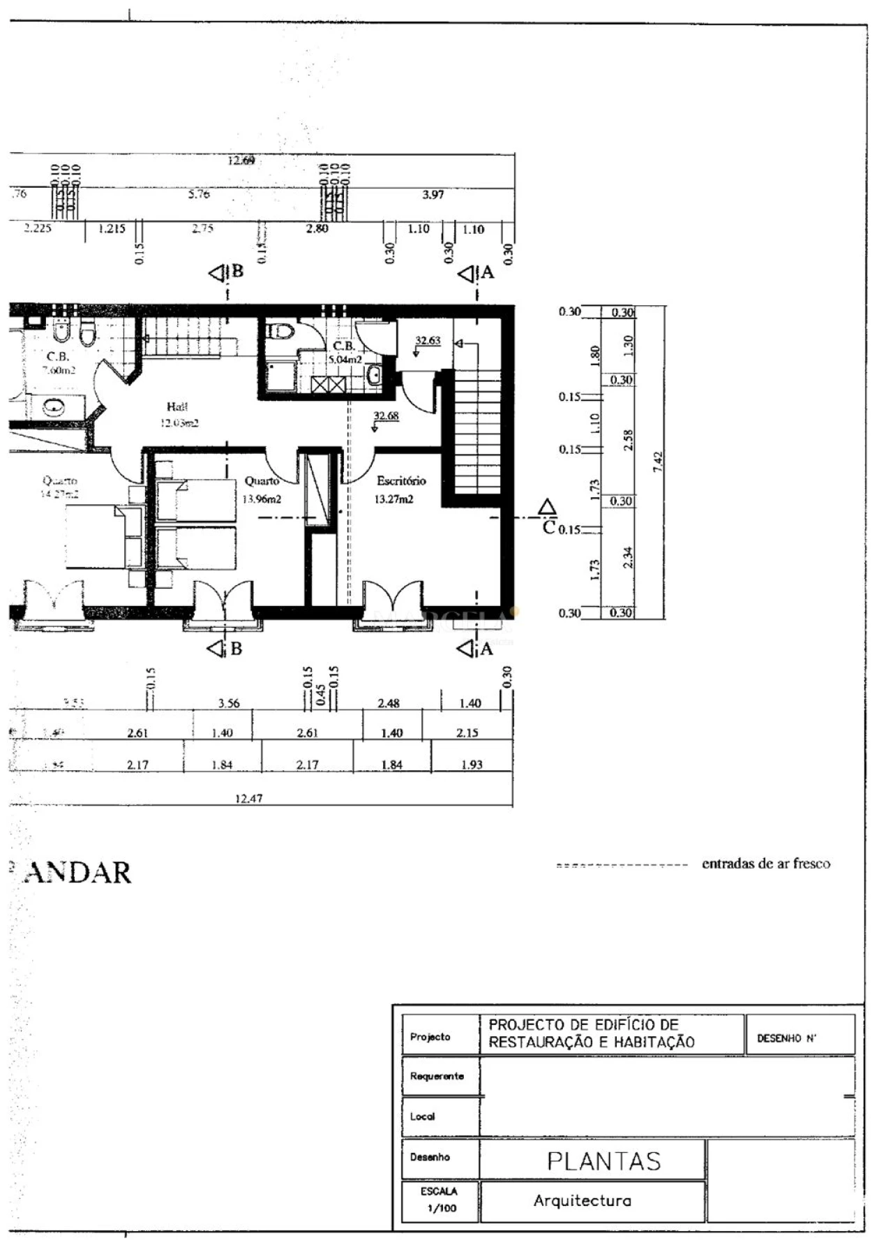 Apartamento T3 para Venda em Luz Planta 3