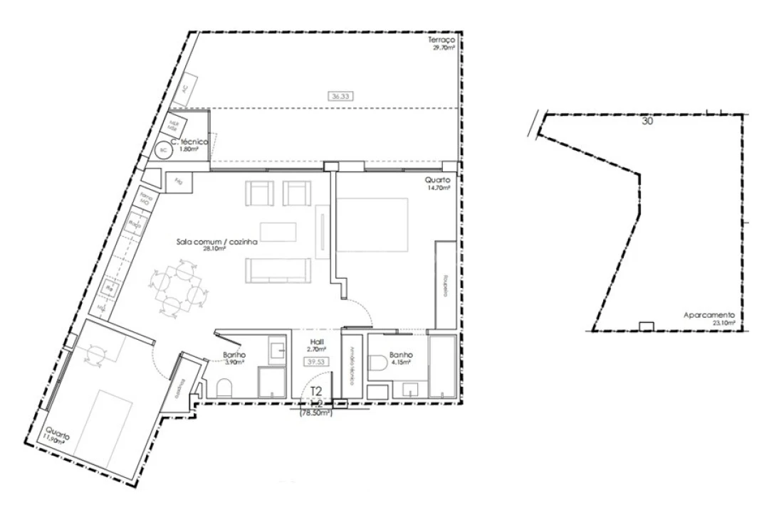 Apartamento T2 para Venda em Gulpilhares e Valadares Foto 14