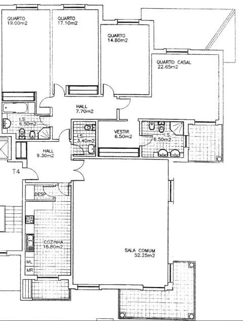 Apartamento T4 para Arrendamento em Santa Maria e São Miguel, São Martinho, São Pedro Penaferrim
