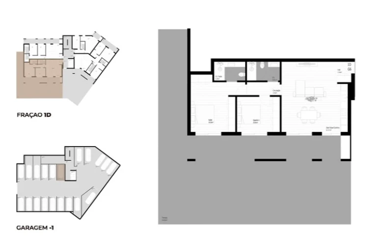 Apartamento T2 para Venda em Pedrouços Planta 1