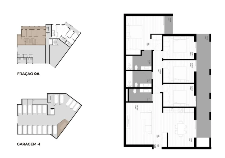 Apartamento T4 para Venda em Pedrouços Planta 1
