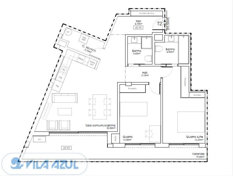 Apartamento T2 para Venda em Gulpilhares e Valadares Foto 14